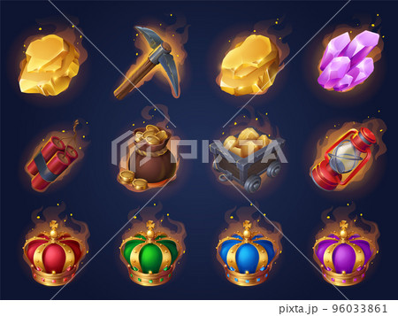 Game mining props icons, game assets, mine items Game mining props icons, game assets, mine items 96033861
