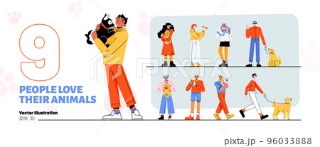 People pet owners love their animals People pet owners love their animals 96033888