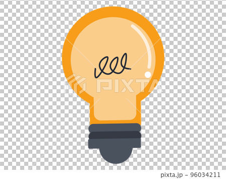 Illustration of a light bulb. Electricity, light, flash. transparent background png 96034211