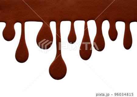 chocolate glaze drops isolated on white background chocolate glaze drops isolated on white background 96034815