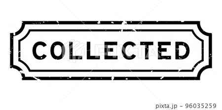 Grunge black collected word rubber seal stamp on white background 96035259