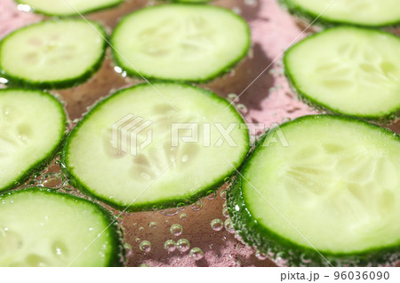 Concept of freshness, fresh cucumber, close up Concept of freshness, fresh cucumber, close up 96036090