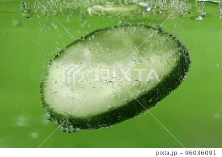 Concept of freshness, fresh cucumber, close up Concept of freshness, fresh cucumber, close up 96036091