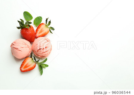 Concept of summer food, ice cream, space for text Concept of summer food, ice cream, space for text 96036544