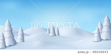 3d Natural Winter Christmas background 96036643