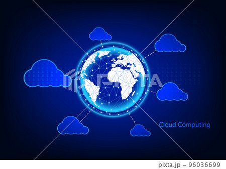 Vector illustration Hi Technology style line digital glow abstract  background text digital technology vector illustration 96036699