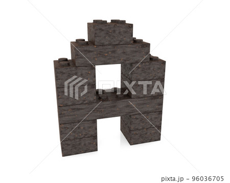 Letter A from rusty metal toy bricks 96036705