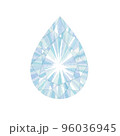 【水彩素材】しずく型の宝石 96036945