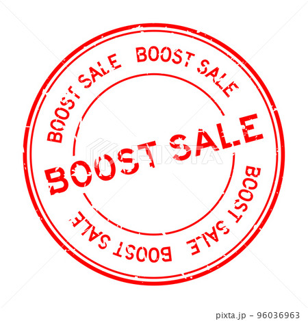 Grunge red boost sale word round rubber seal stamp on white background Grunge red boost sale word round rubber seal stamp on white background 96036963