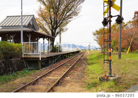 南阿蘇鉄道の見晴台駅　九州熊本の南阿蘇鉄道 96037205