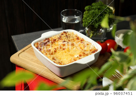 Concept of delicious food, lasagna, selective focus 96037451