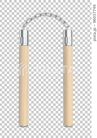 Wooden nunchaku with metal chain 96037749