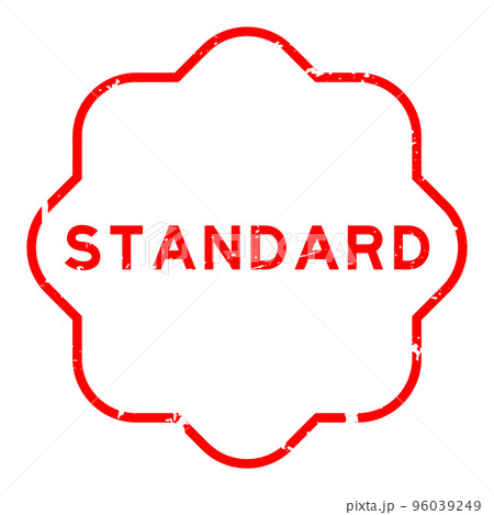 Grunge red standard word rubber seal stamp on white background Grunge red standard word rubber seal stamp on white background 96039249