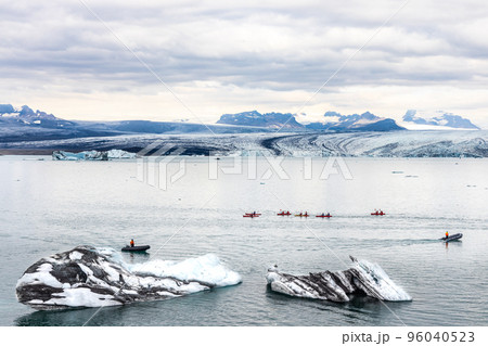 Jokulsarlon Glacial lagoon is formed naturally by melting glacial water. Iceberg visible all year round and is Iceland popular tourist destination. Jokulsarlon Glacial lagoon is formed naturally by melting glacial water. Iceberg visible all year round and is Iceland popular tourist destination. 96040523