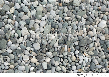 Beach Shore Grey Pebbles Texture Beach Shore Grey Pebbles Texture 96040595