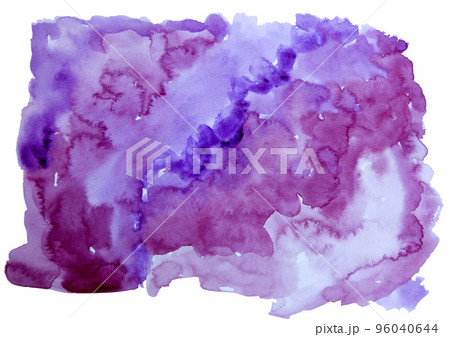 Wtercolor Violet Gradient Hand Drawn Background Isolated on White Background. 96040644
