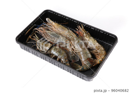 Raw prawn isolated in white baackground Raw prawn isolated in white baackground 96040682