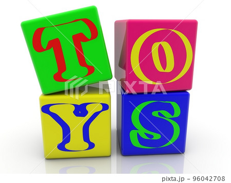 Toys concept on colorful toy blocks Toys concept on colorful toy blocks 96042708
