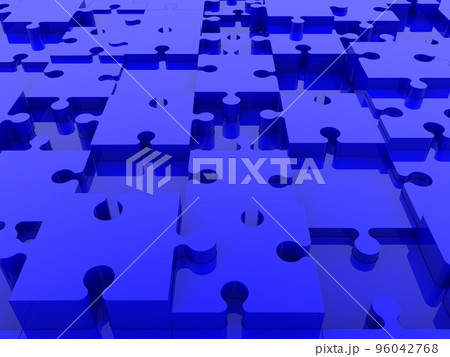Background of blue puzzle pieces Background of blue puzzle pieces 96042768