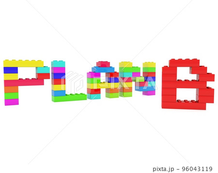 Plan B concept of colorful toy bricks Plan B concept of colorful toy bricks 96043119