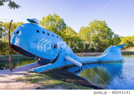 Sunny view of the Blue Whale of Catoosa 96043141