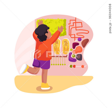 Sensory wall isolated cartoon vector illustration. 96044008