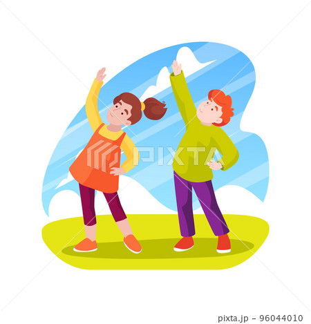 Dancing isolated cartoon vector illustration. 96044010