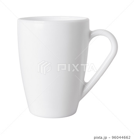 White mug cutout. Large tea cup isolated on a white background. 96044662