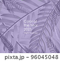 Background from abstract tropical leaves coloured in trendy lavender color 96045048