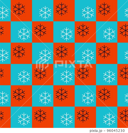 Snowflakes, seamless pattern, vector, punchy forms and colors Snowflakes, seamless pattern, vector, punchy forms and colors 96045230