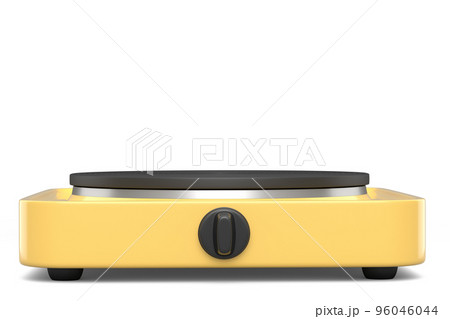 Portable camping electric stove for preparing food isolated on white background. 96046044