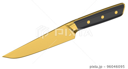 Chef's kitchen knife with a wooden handle isolated on white background. Chef's kitchen knife with a wooden handle isolated on white background. 96046095