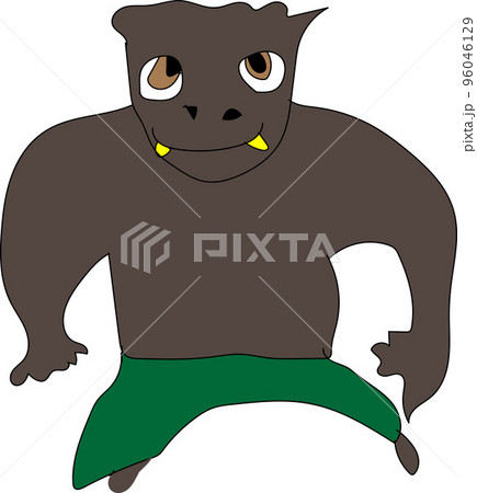 茶色いトロールのキャラクターイラスト 96046129