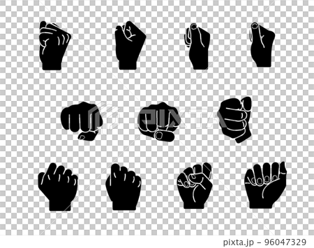 握緊拳頭手標誌圖標 96047329