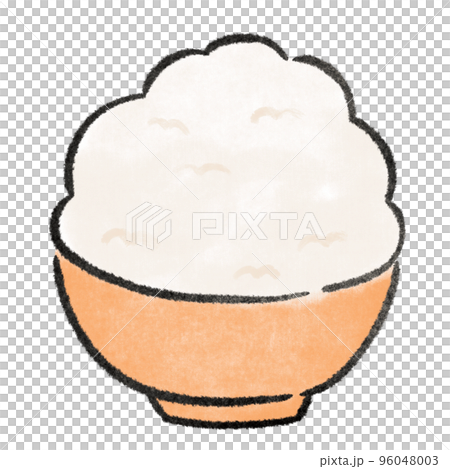 Simple and cute rice hand-drawn illustration material 96048003