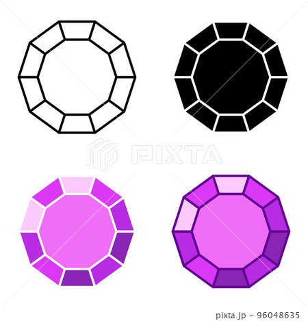 Set of gems in flat style isolated 96048635