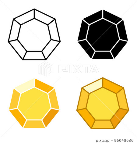 Set of gems in flat style isolated 96048636