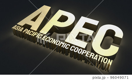 The gold apec or Asia pacific economic cooperation for event business concept 3d rendering 96049071