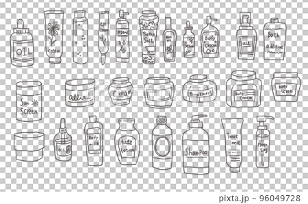 hand drawn skin care cosmetics hand drawn skin care cosmetics 96049728