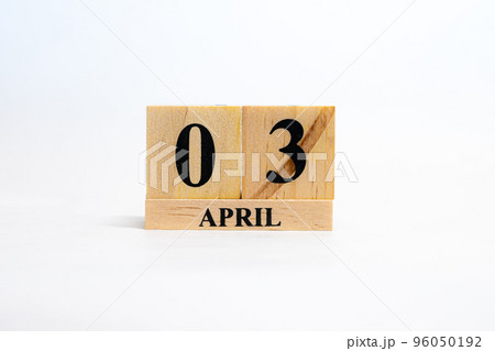 日付　ブロック　暦　4月3日 96050192