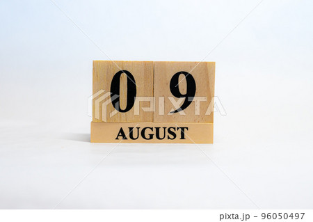 日付　ブロック　暦　8月9日 96050497