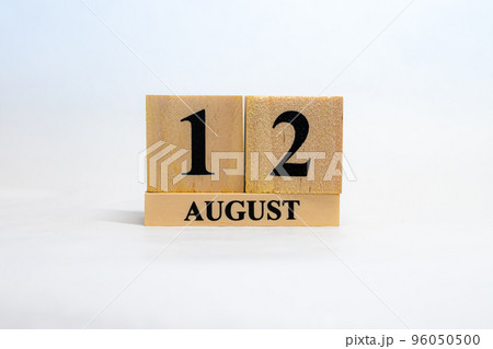 日付　ブロック　暦　8月12日 96050500