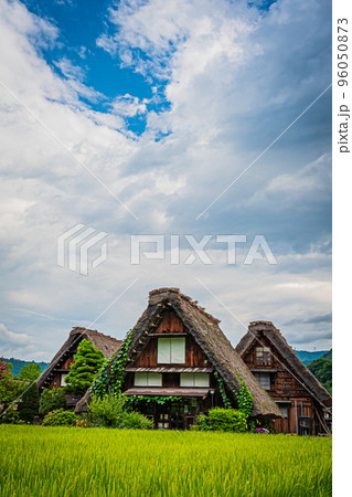 夏の白川郷の風景 夏の白川郷の風景 96050873