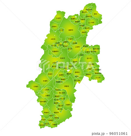 長野県と市町村地図 長野県と市町村地図 96051061