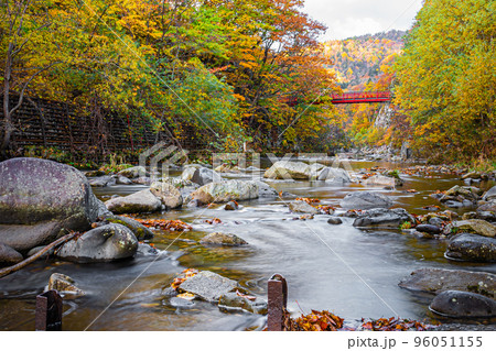秋の北海道　定山渓の風景 96051155