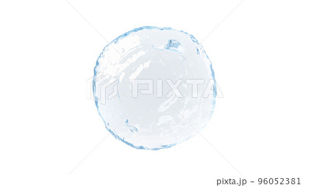 球体にたまる水の画像素材。背景透過（PNG） 96052381