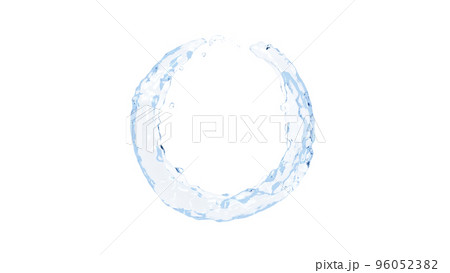 勢いよく円形に流れる水の素材。背景透過（PNG）のイラスト素材 [96052382] - PIXTA