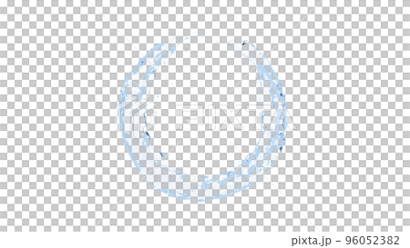 勢いよく円形に流れる水の素材。背景透過（PNG）のイラスト素材 [96052382] - PIXTA