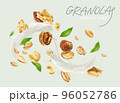fly more whole grains ,more whole grain,milk splash,granolay and healthy time 96052786