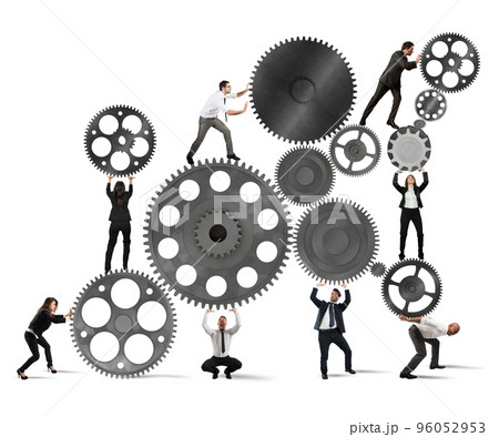 Teamwork of businesspeople 96052953
